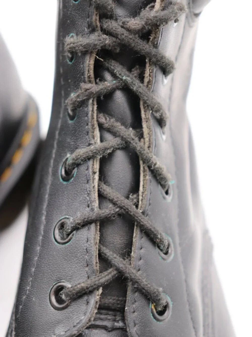 Doc Dr. Martens Boot 6 Eye Men's UK 10 US 11 Combat Boots Black Leather England
